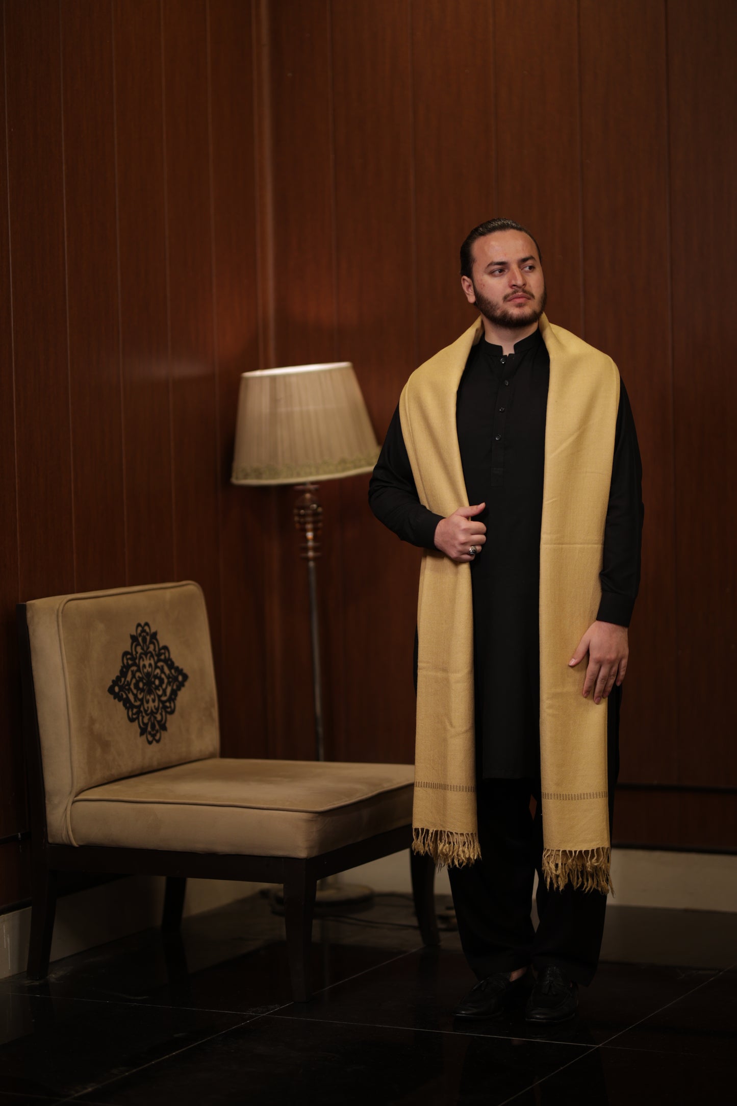 CAMEL AUSTRALIAN MEN SHAWL _ PURE AUSTRALIAN WOOLEN