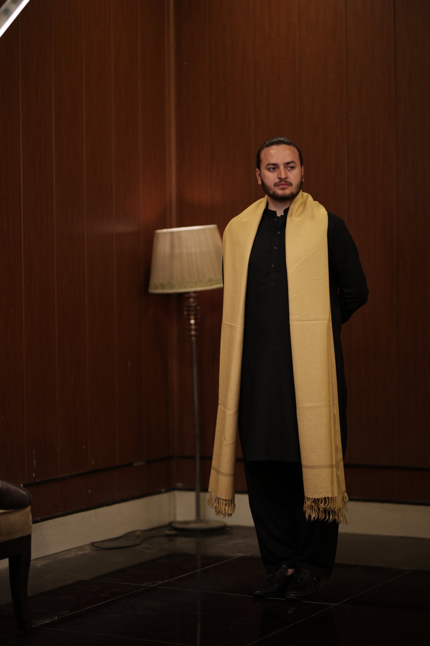 CAMEL AUSTRALIAN MEN SHAWL _ PURE AUSTRALIAN WOOLEN