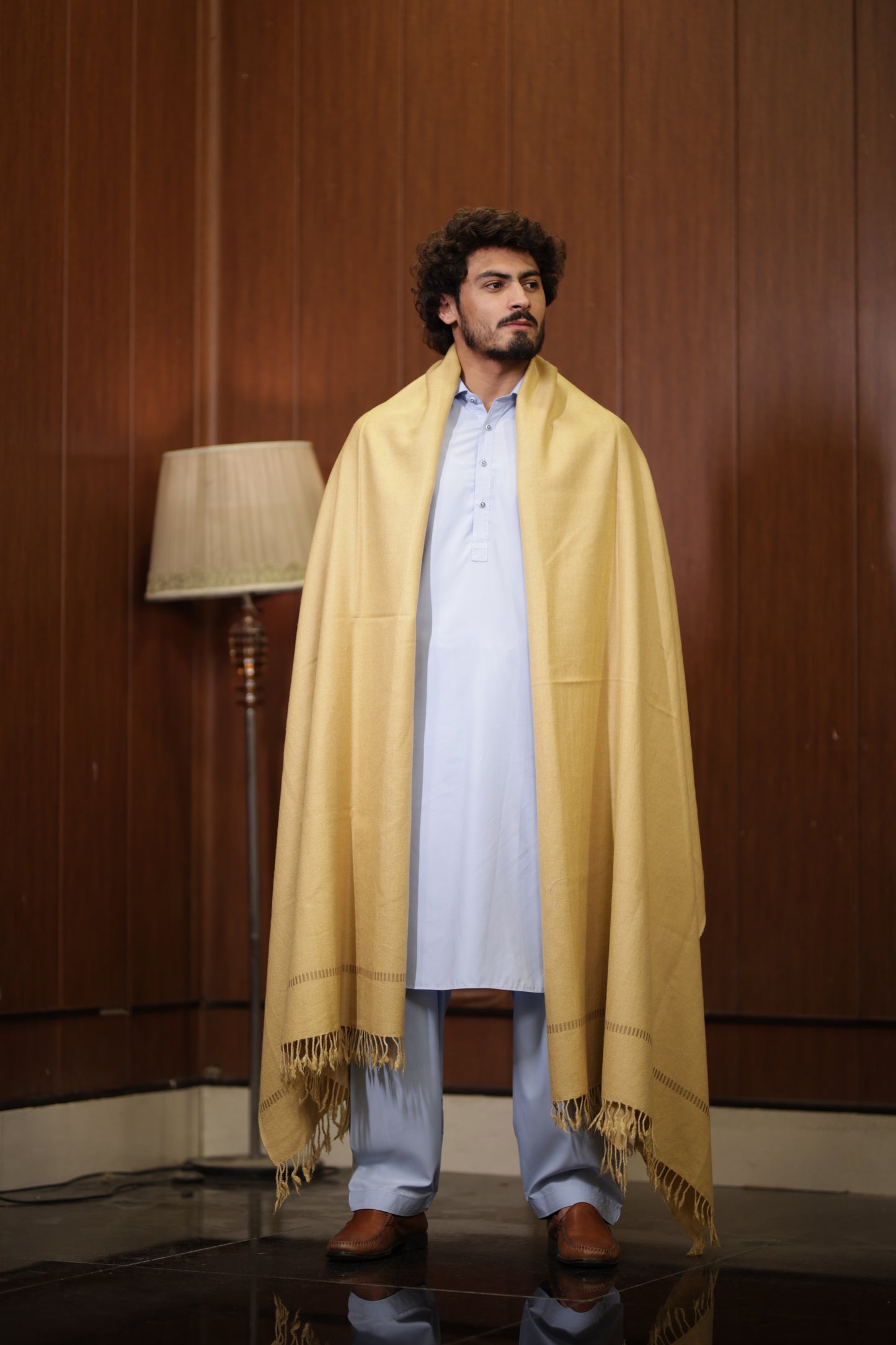 CAMEL AUSTRALIAN MEN SHAWL _ PURE AUSTRALIAN WOOLEN