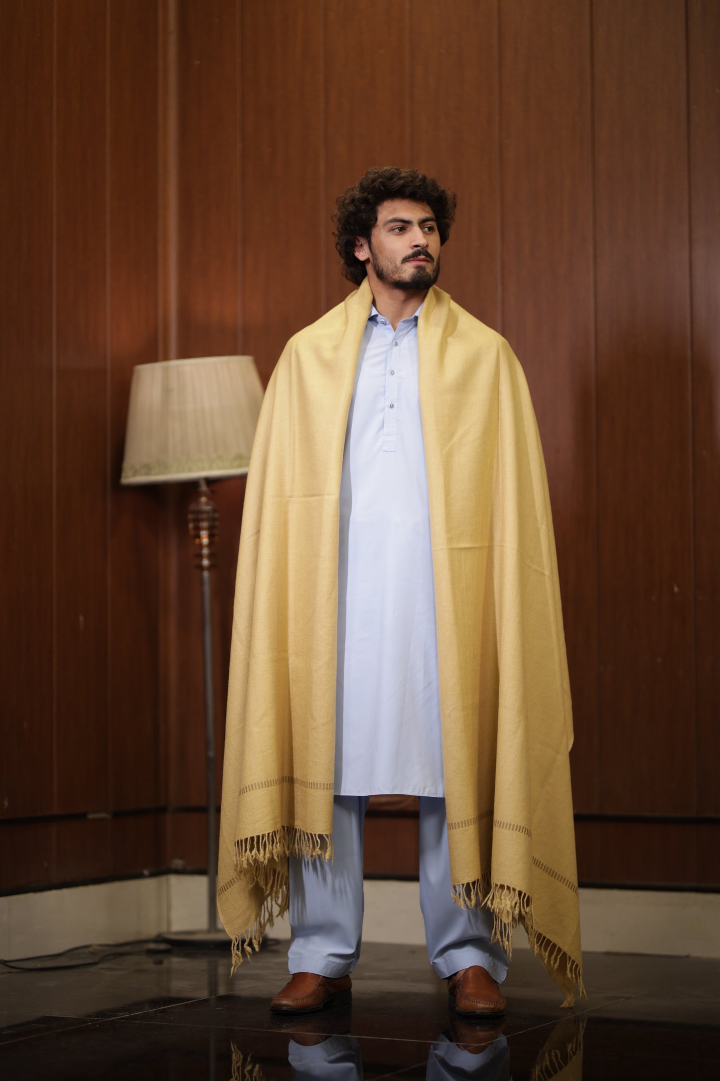 CAMEL AUSTRALIAN MEN SHAWL _ PURE AUSTRALIAN WOOLEN