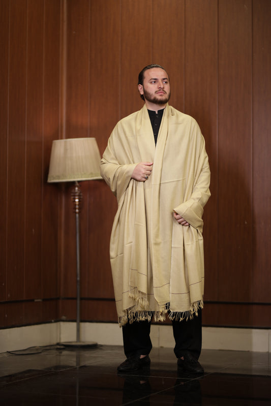 CAMEL WOOLEN MEN SHAWL _ PURE WOOLEN