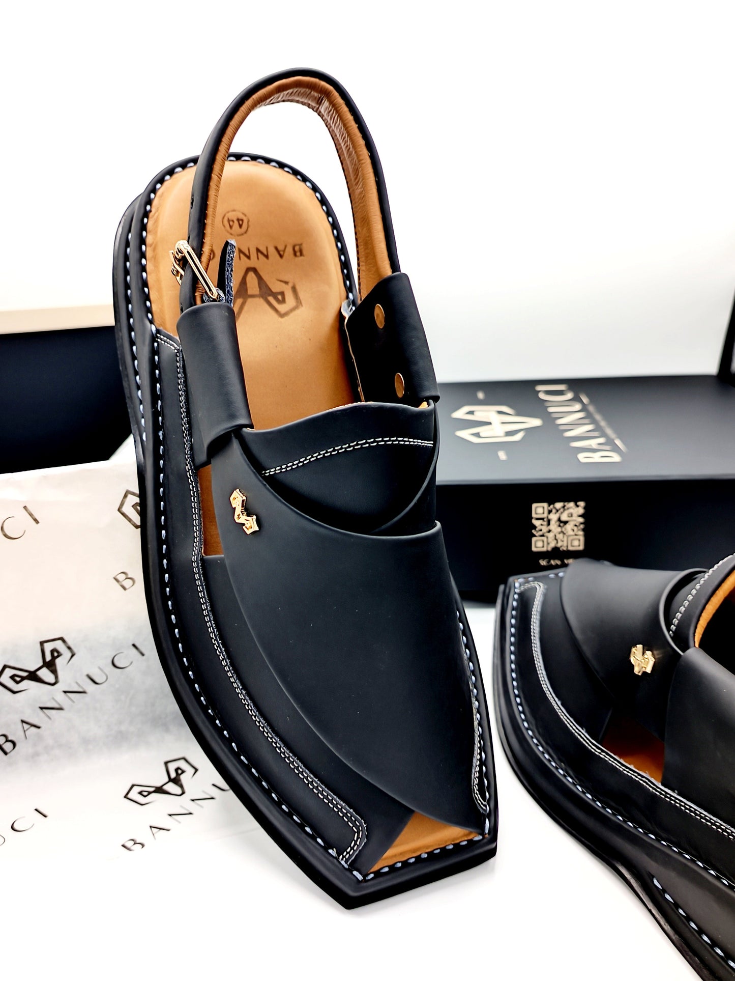 Luxury Zalmi Black  Peshawari Chappal