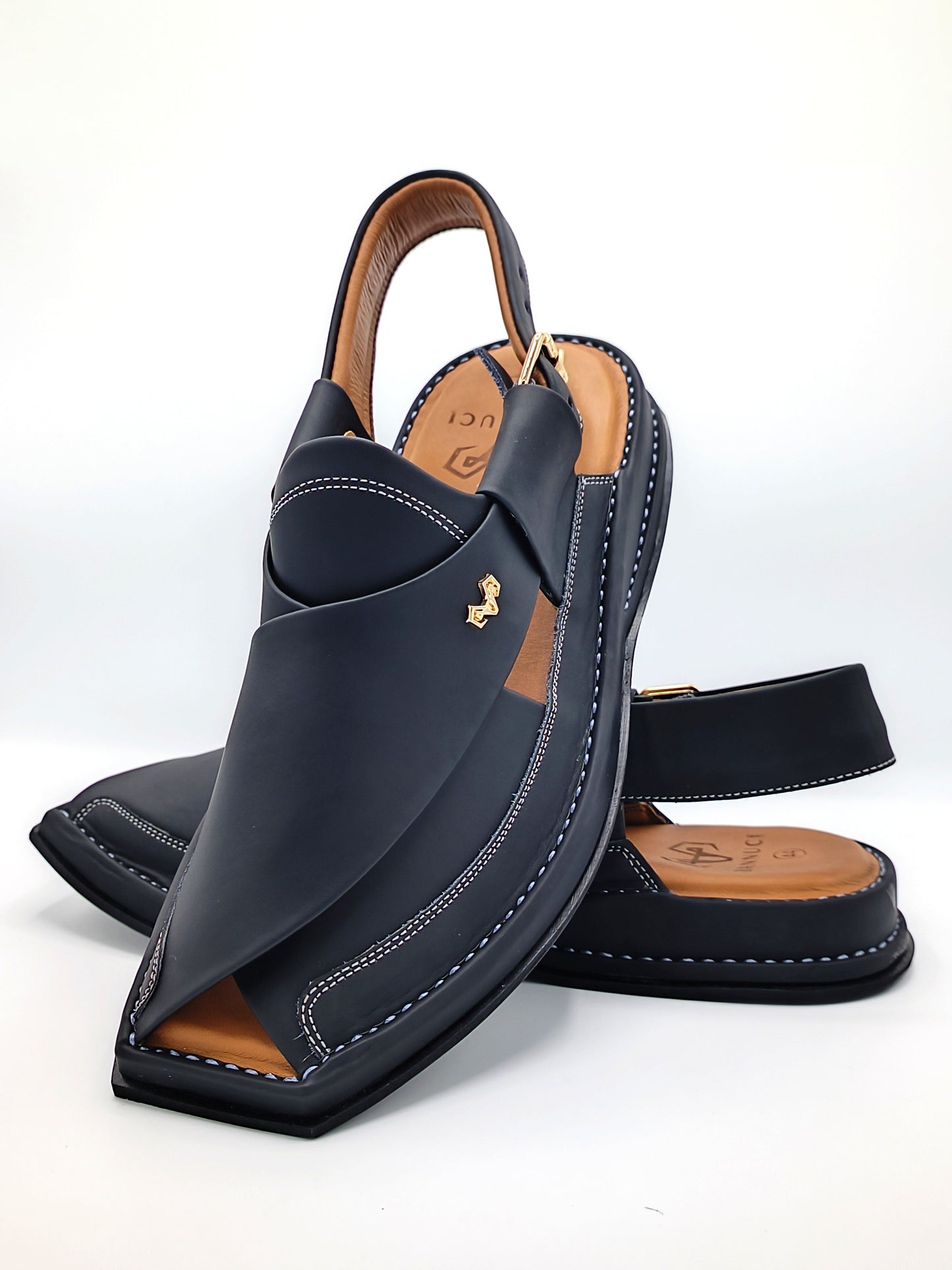 Luxury Zalmi Black  Peshawari Chappal