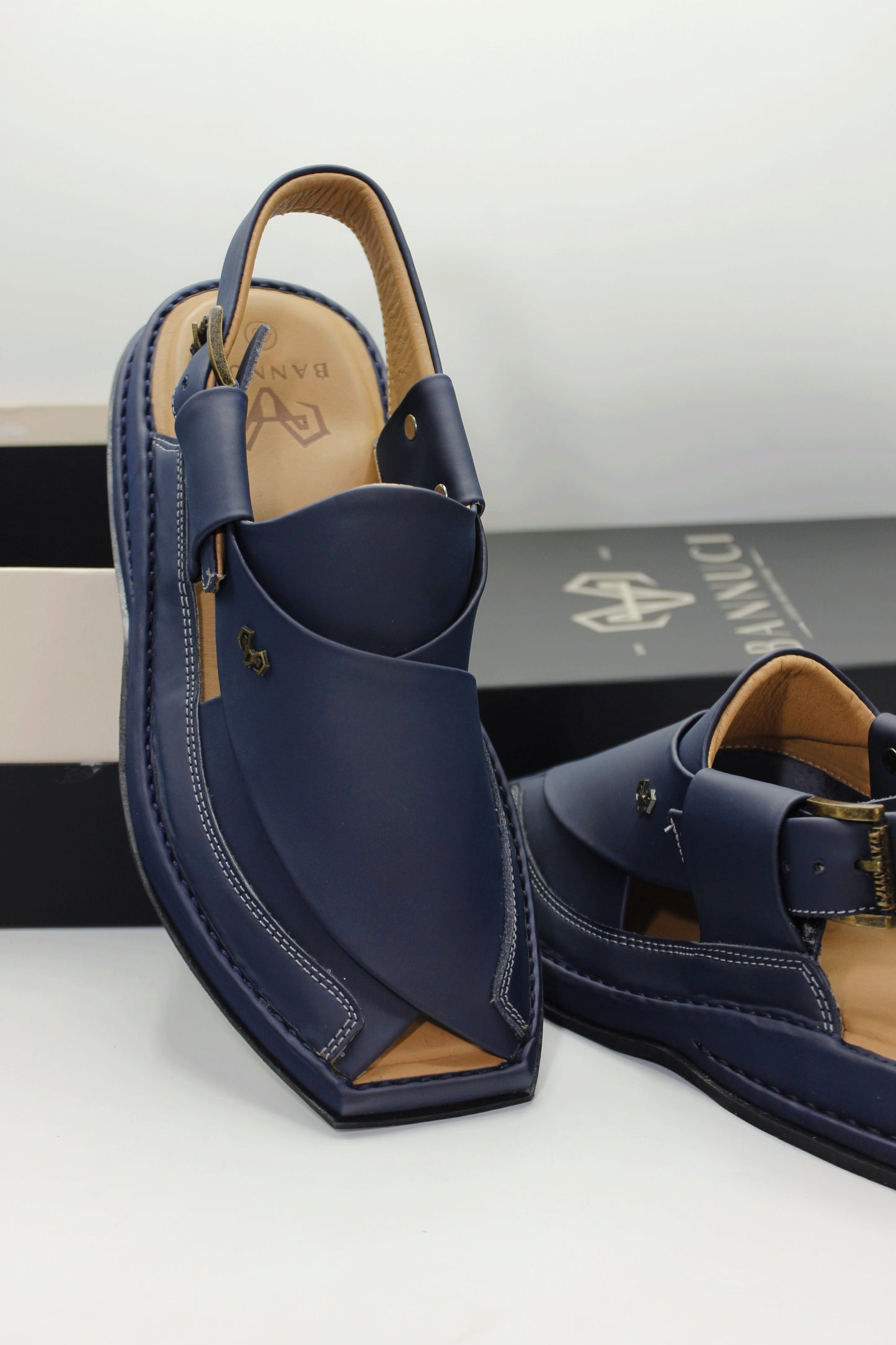 Luxury Zalmi Blue Peshawari Chappal