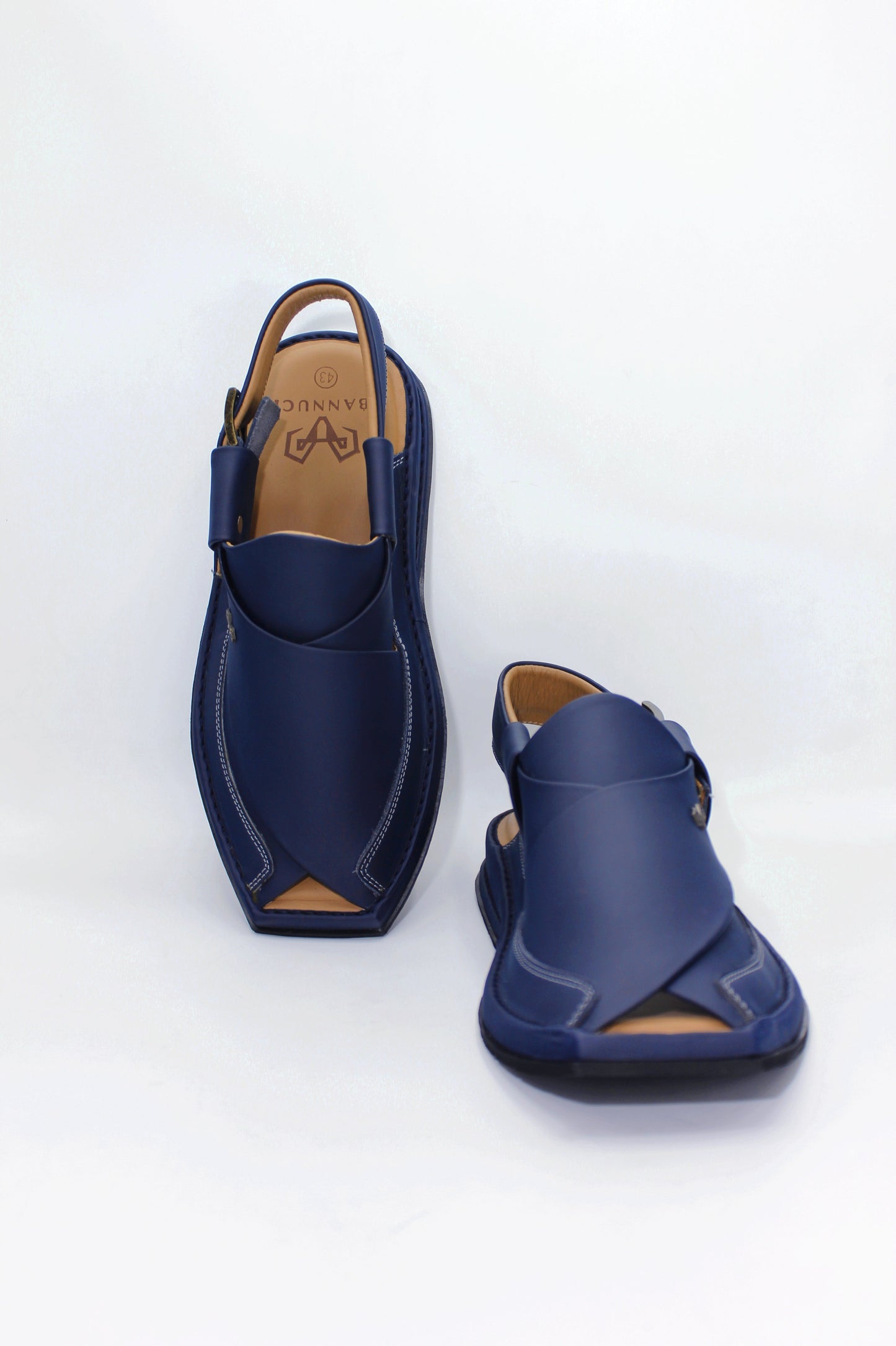 Luxury Zalmi Blue Peshawari Chappal