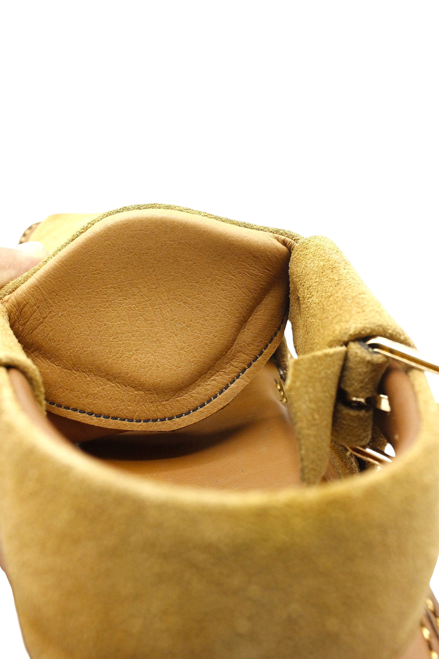 Luxury Golden Brown Peshawari Suede Chappal